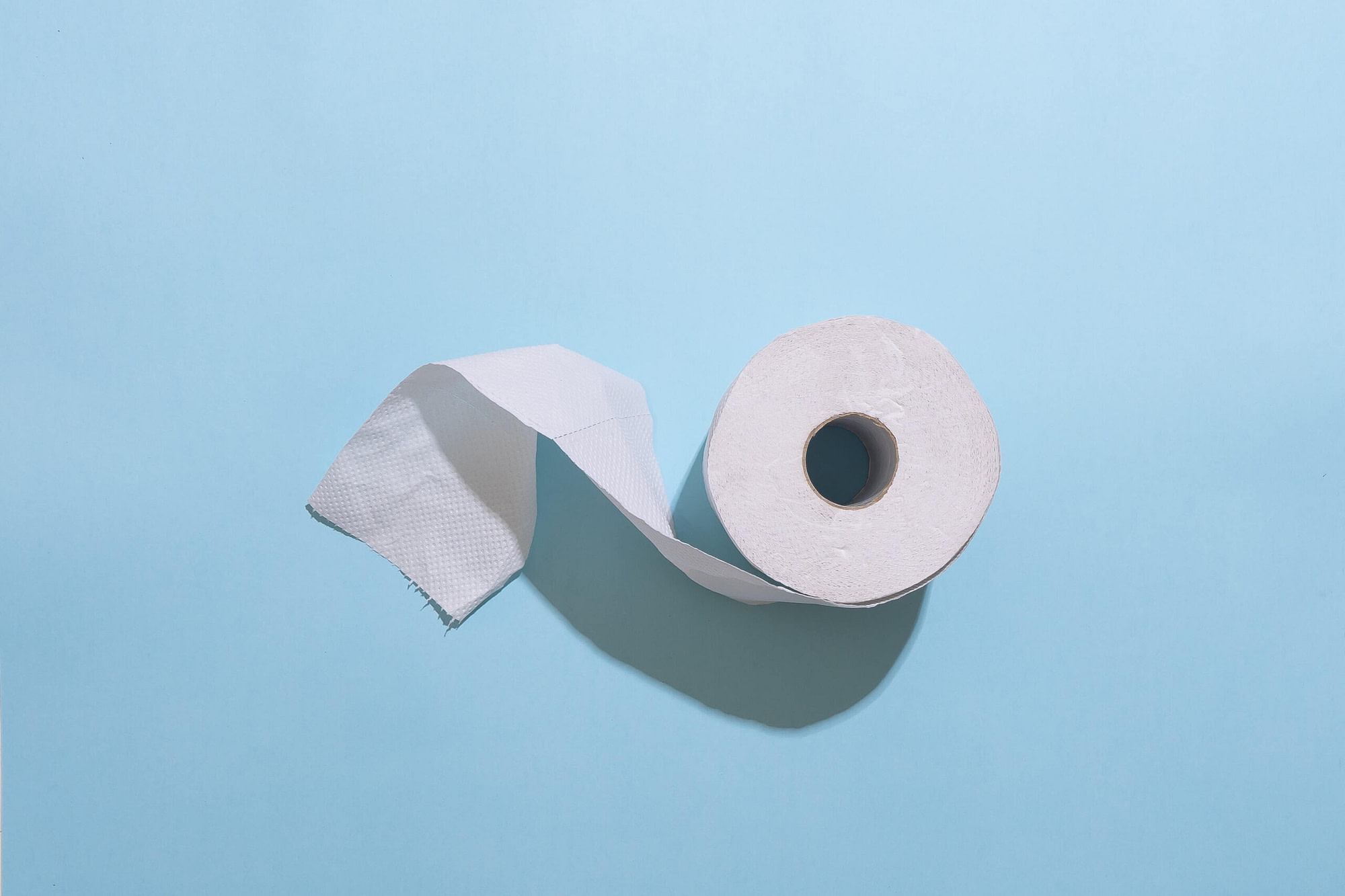 Toilet Roll Blue Background
