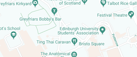 Map of Edinburgh Old Town STD Clinic